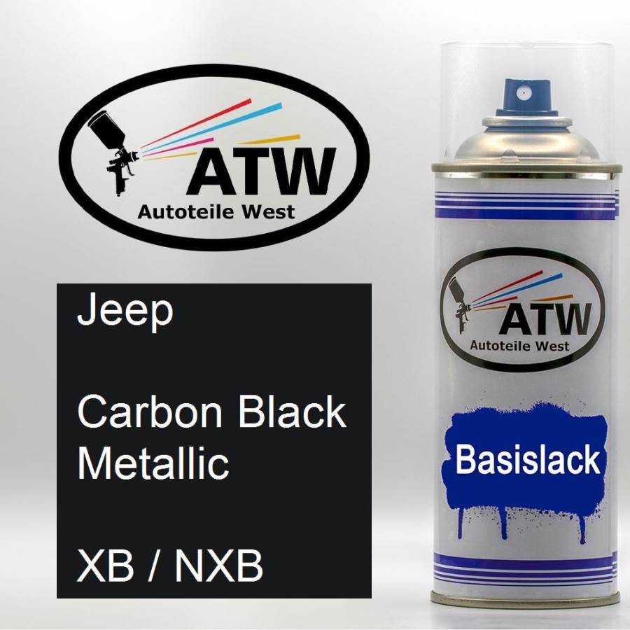 Jeep, Carbon Black Metallic, XB / NXB: 400ml Sprühdose, von ATW Autoteile West.
